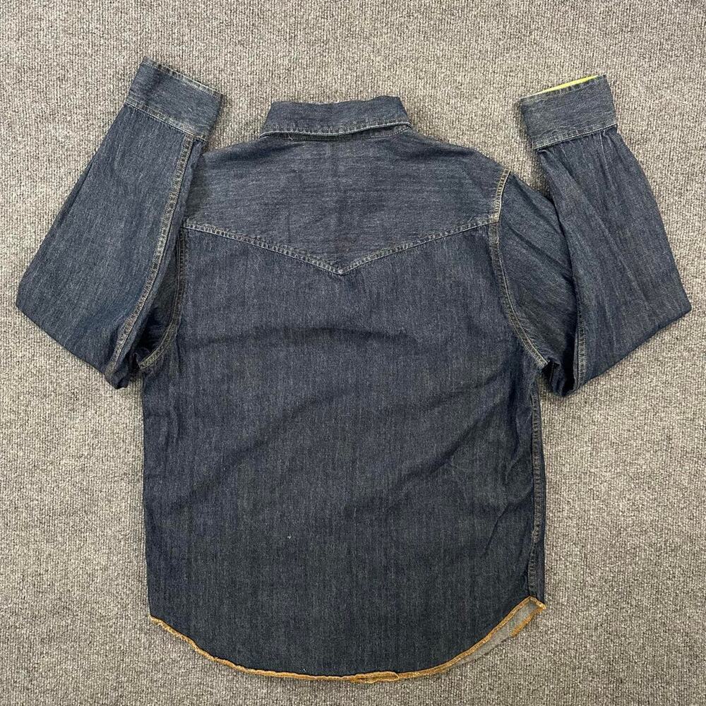 Vintage Levi’s Men’s Denim Pearl Snap Button Up Western Cowboy Jean Shirt M - Picture 6 of 6